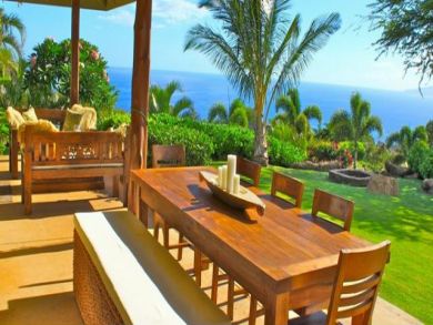 Outdoor Dining Table with Ocean Views